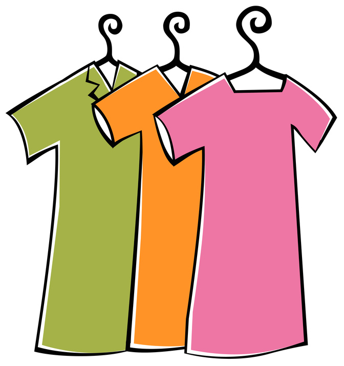 Color clothes pile clipart