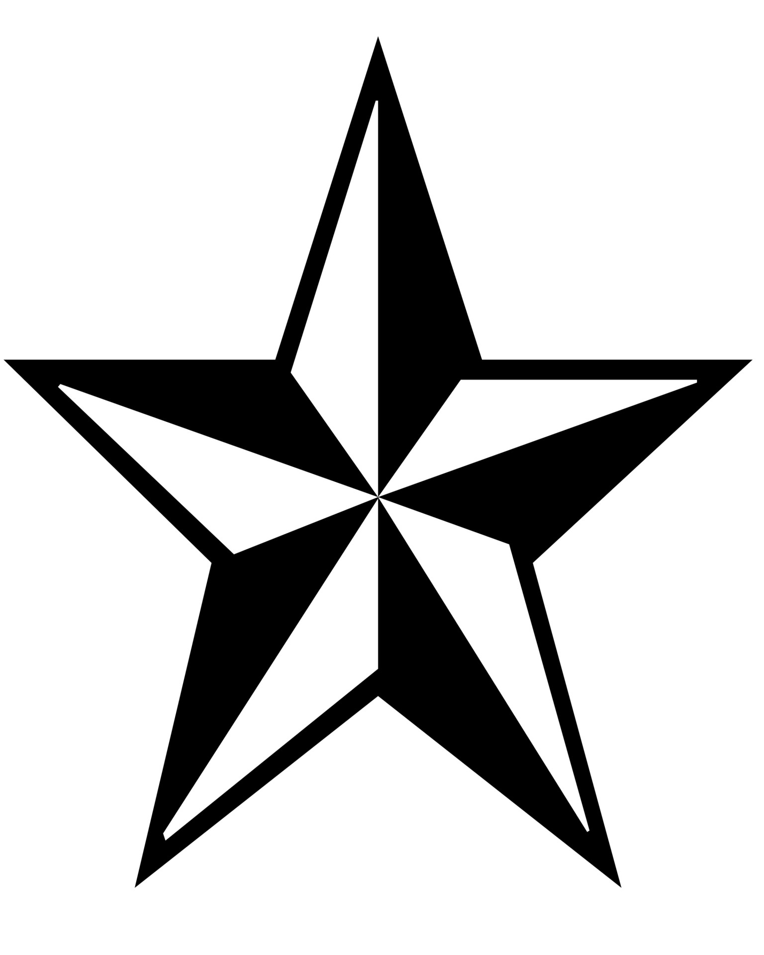 3d star clipart outline