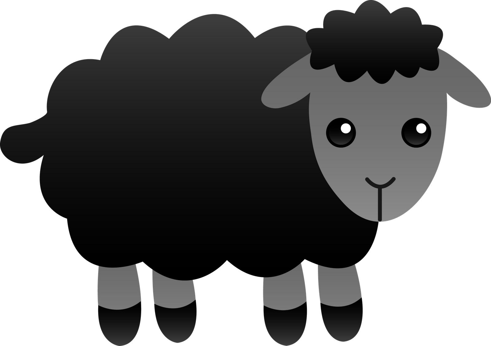 Transparent clipart black sheep