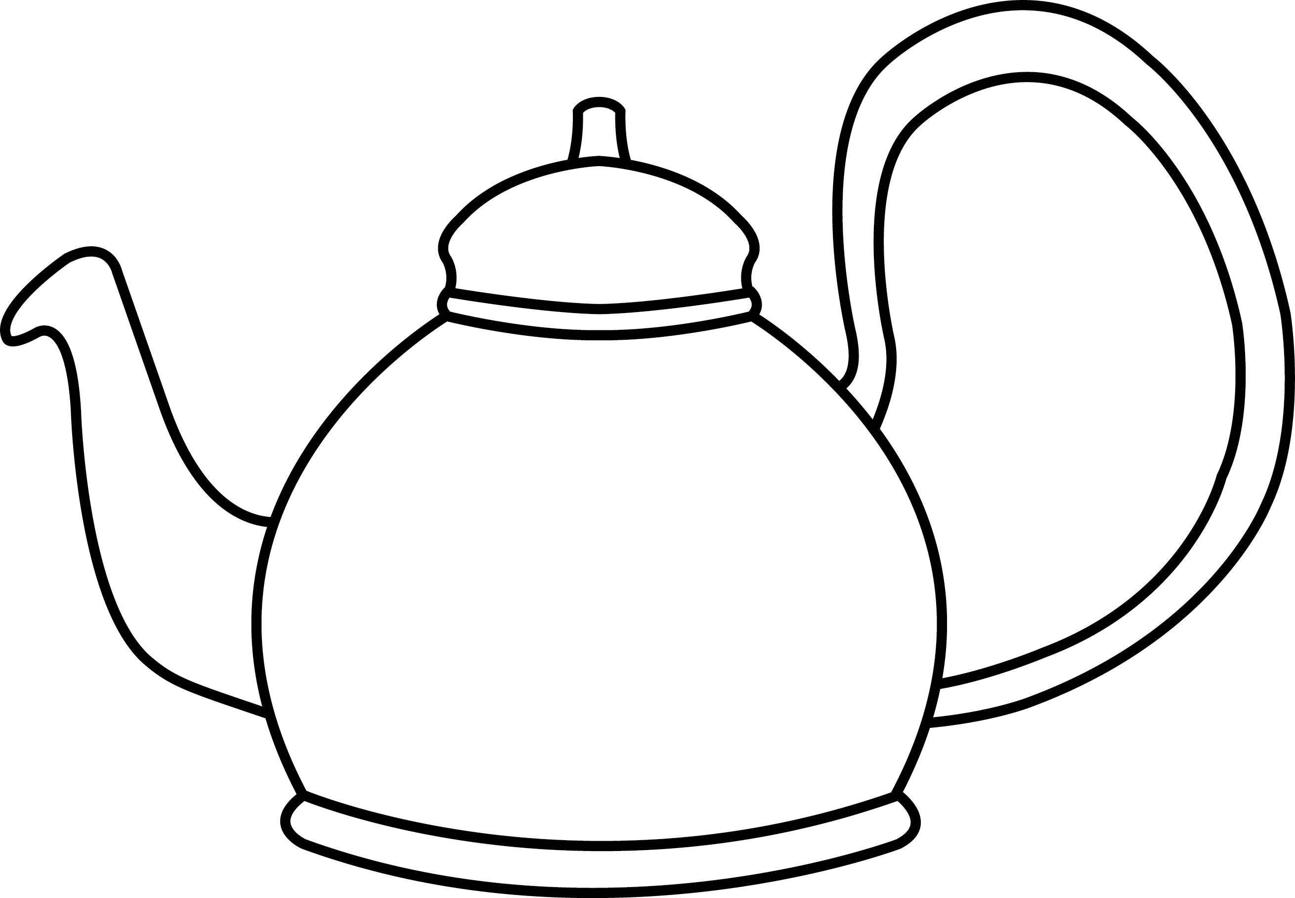 Teapot Outline Clipart