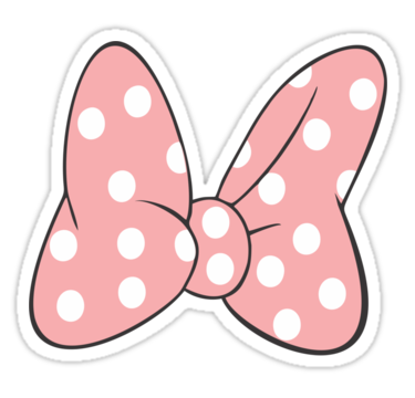 Minnie Bow Pink" Stickers by teetties | Redbubble