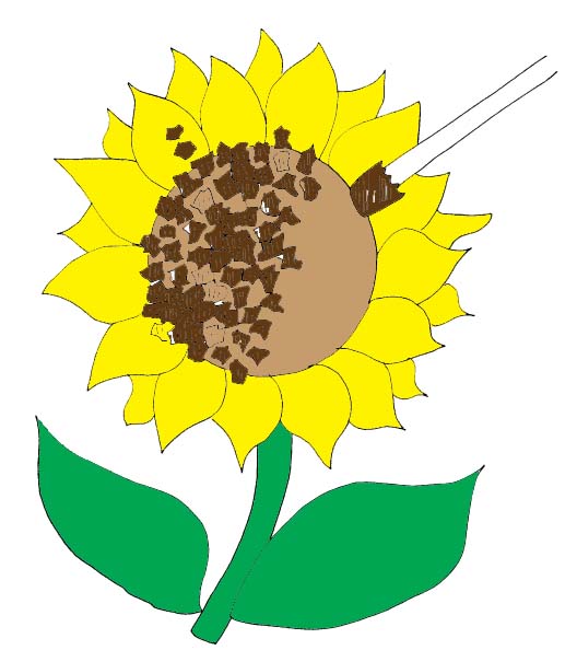 Tissue Paper Sunflowers. KinderArt Crafts for Kids at KinderArt ...