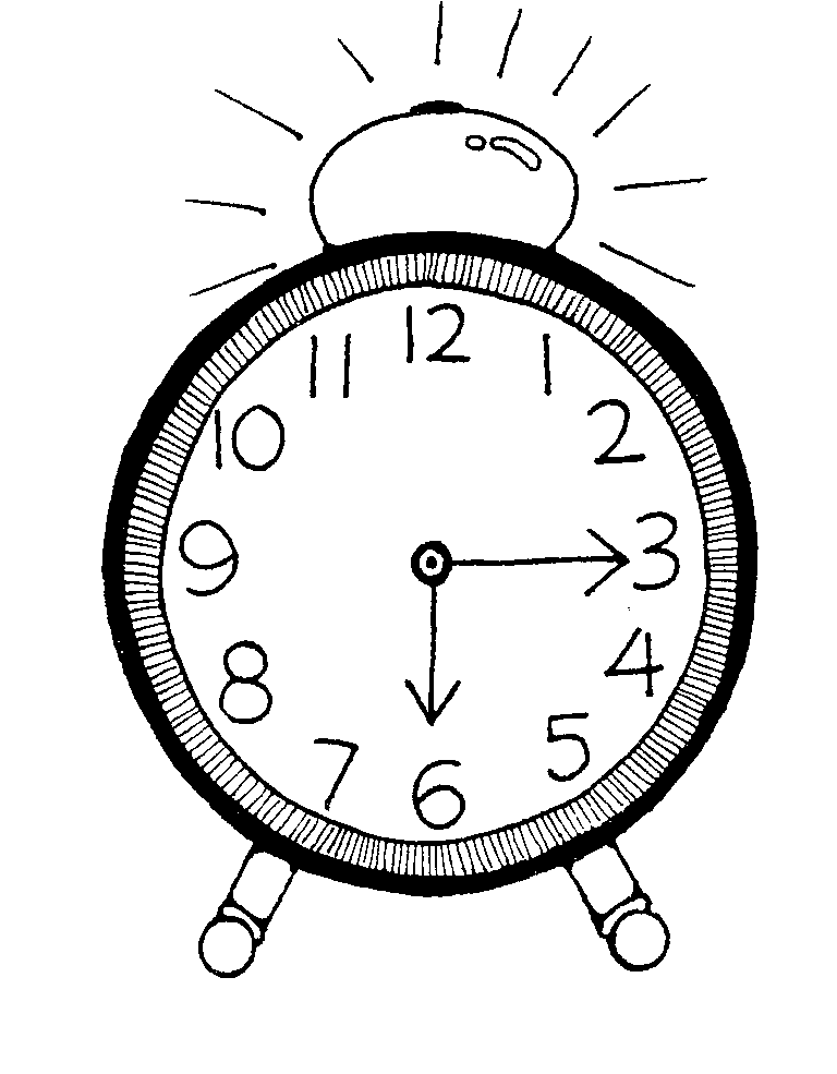 clipart clock black and white - photo #3