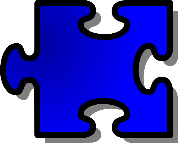 Blue Jigsaw Puzzle Piece clip art Free Vector