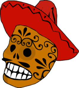 Mexican Skull clip art - vector clip art online, royalty free ...