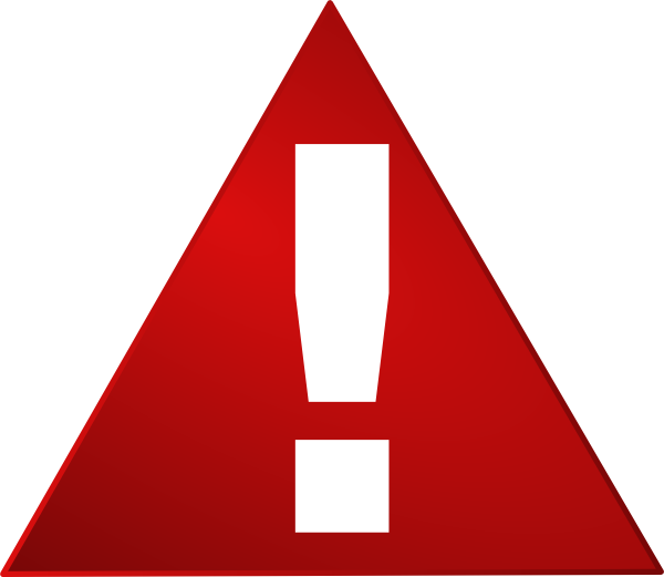 Red Warning Triangle White Exclamation Mark Clip Art ...