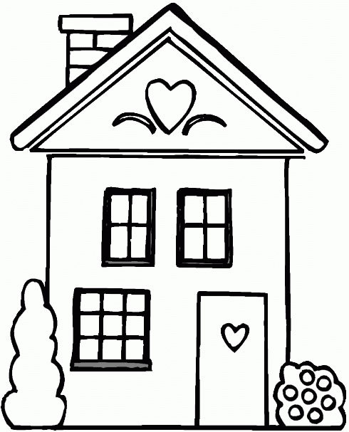 house clipart coloring - photo #6