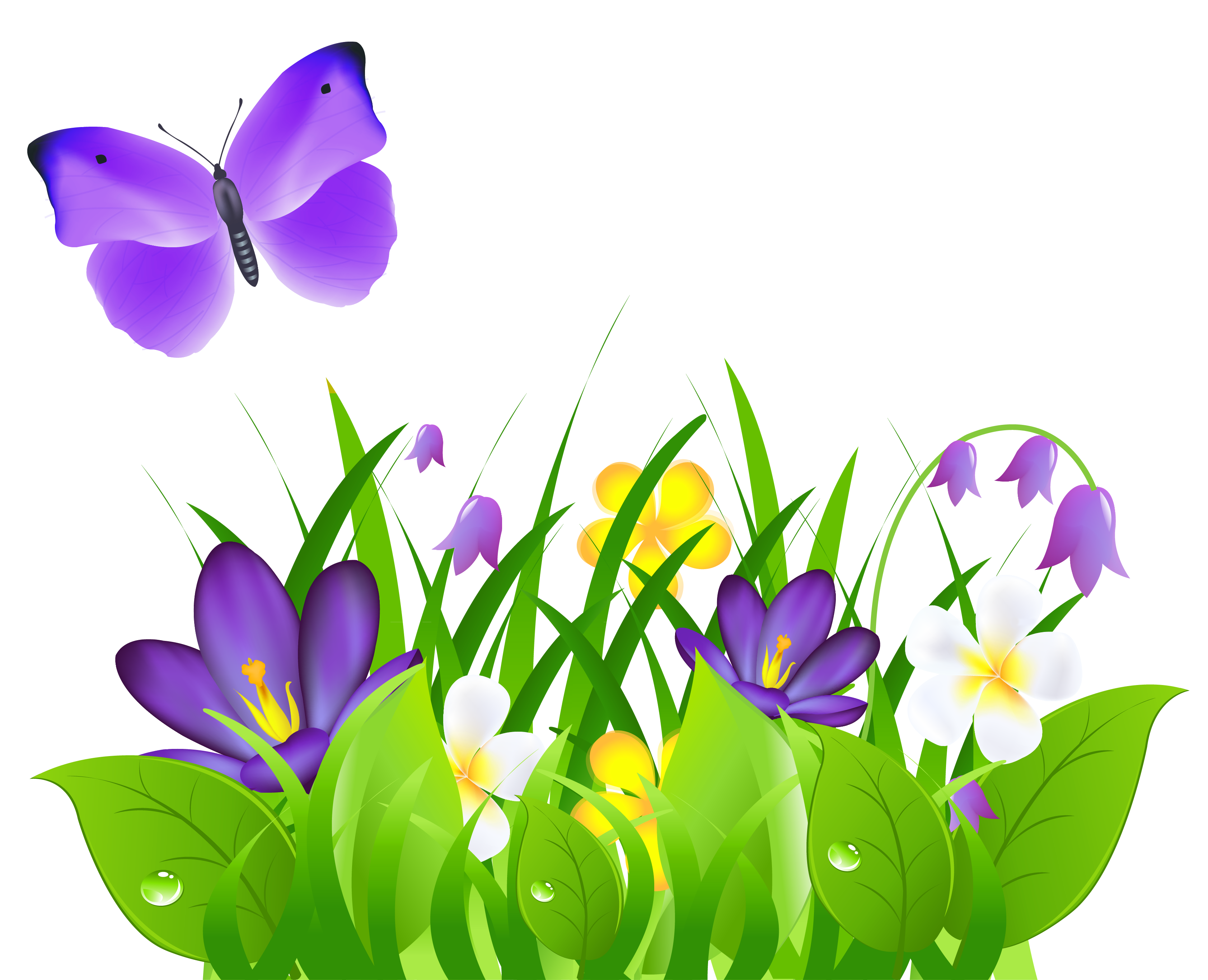 Butterfly And Flowers - ClipArt Best