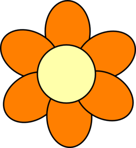 Orange Flower Clip Art - vector clip art online ...