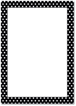 POLKA DOT B/W PAGE BORDER