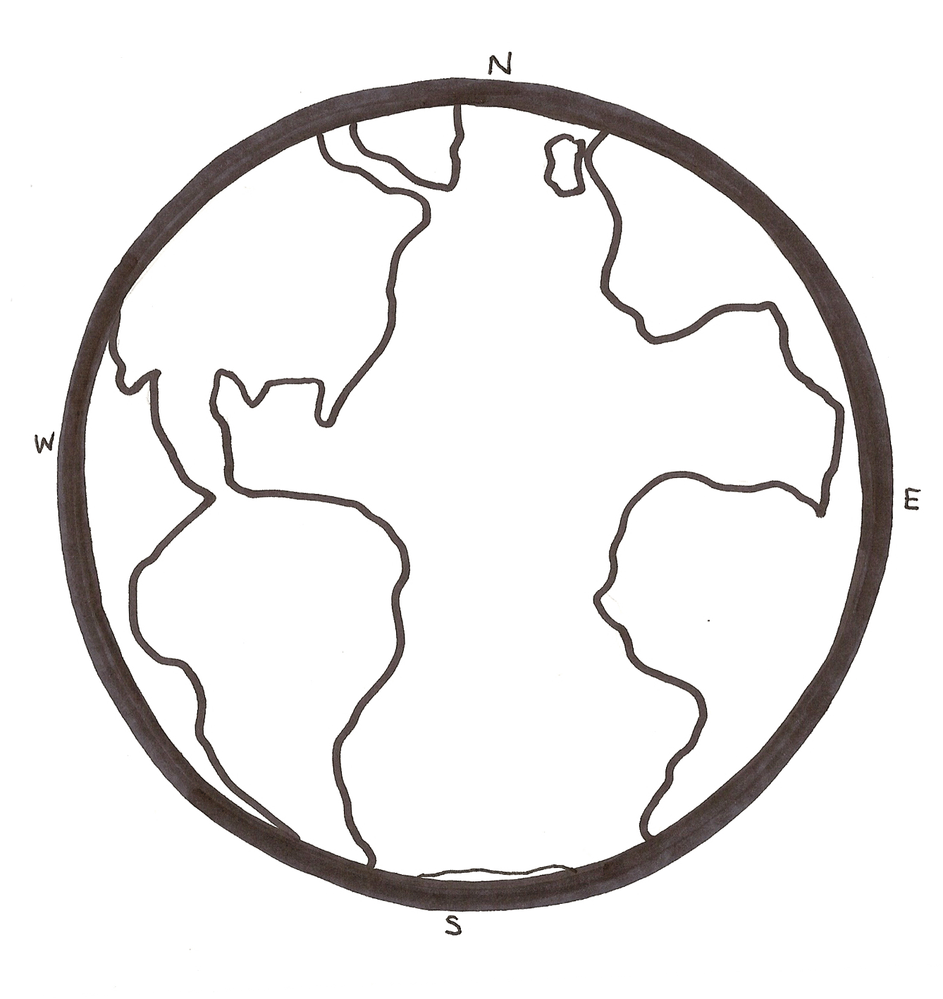 Earth Line Drawing