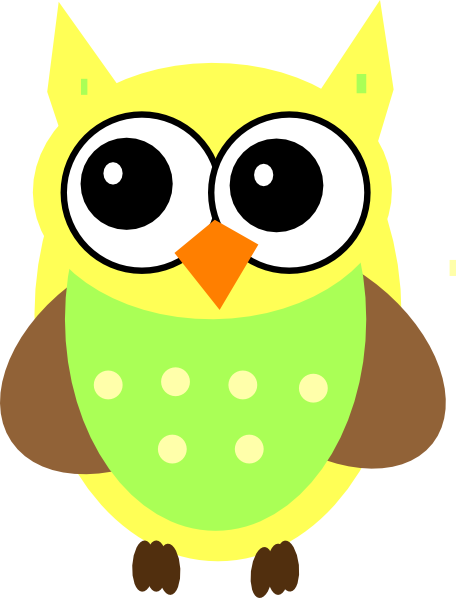 Yellow Baby Owl clipart 
