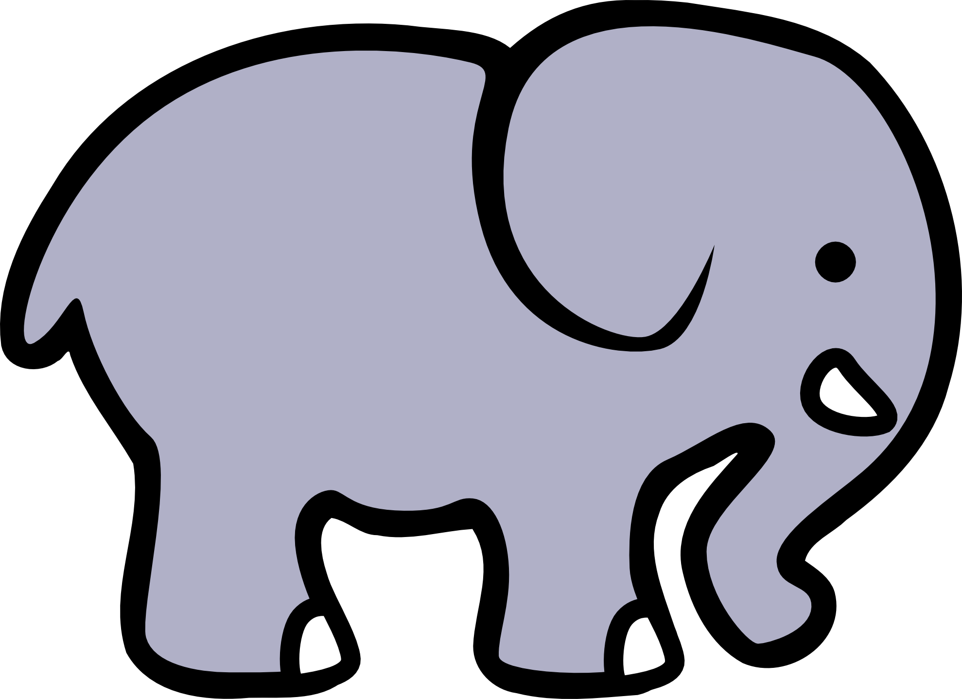 Line Drawing Elephant - ClipArt Best