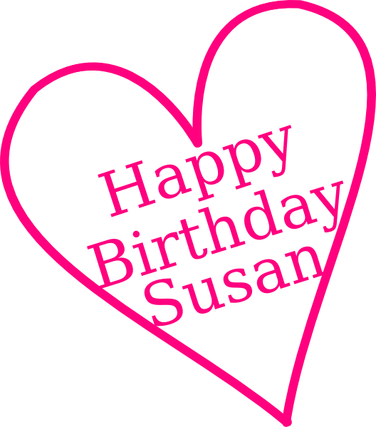 Happy Birthday Susan clip art - vector clip art online, royalty ...