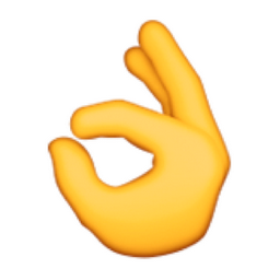 ð??? OK Hand Sign Emoji (U+1F44C/U+E420)