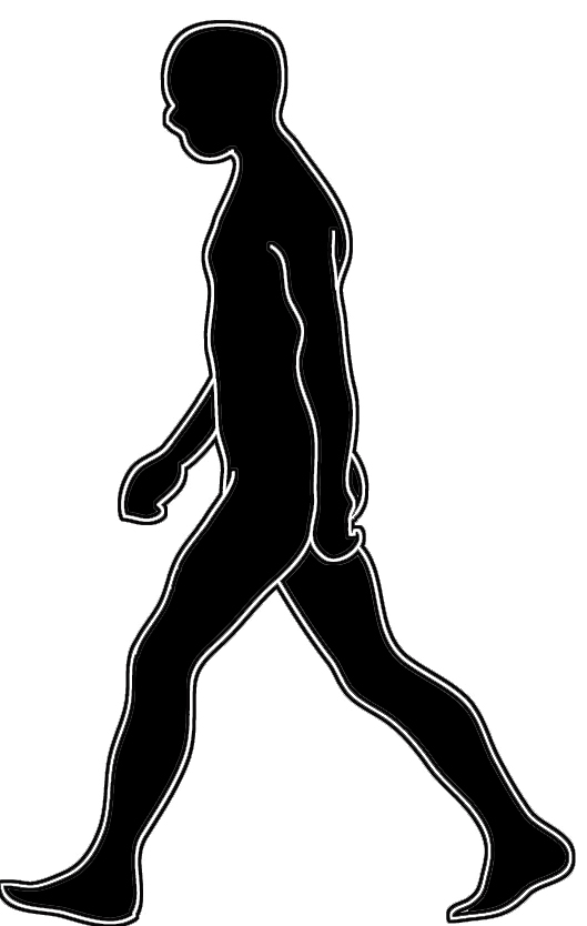 Black Man Walking Clipart