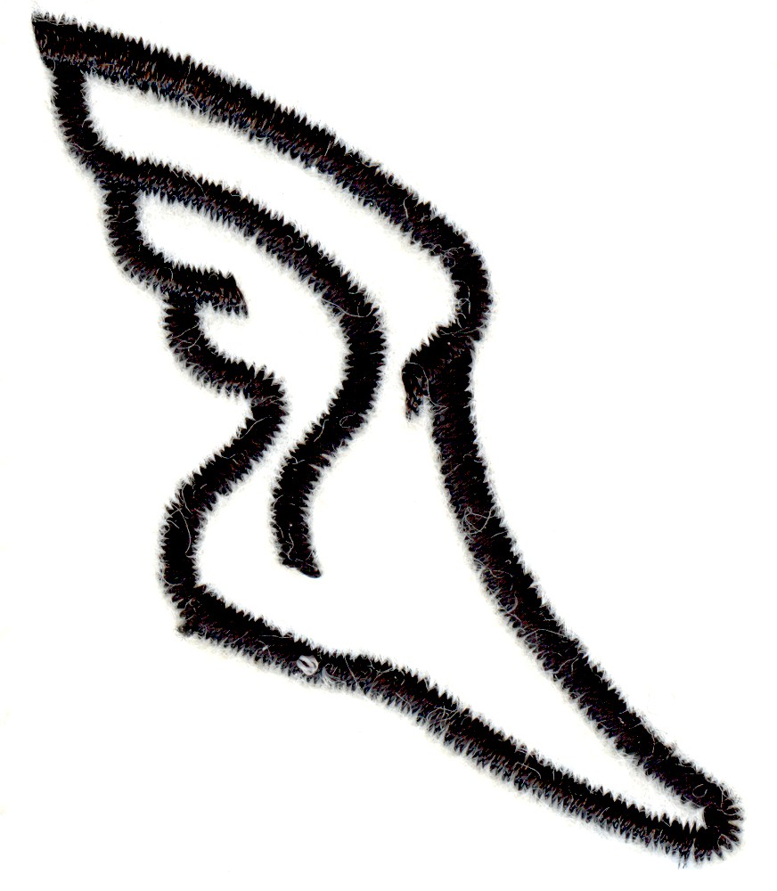 Stitchitize Embroidery Design: Winged Foot 1.77 inches H x 1.61 ...