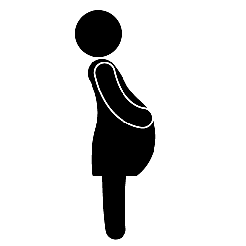 Clipart pregnant woman silhouette