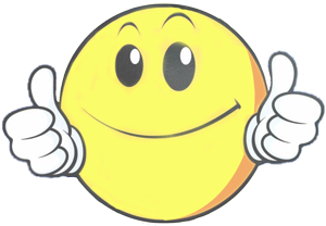 Thumbs up smiley clipart