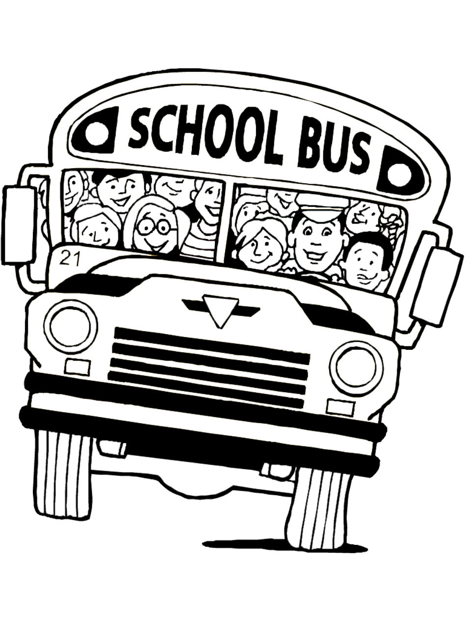 free school bus clipart black white - photo #32