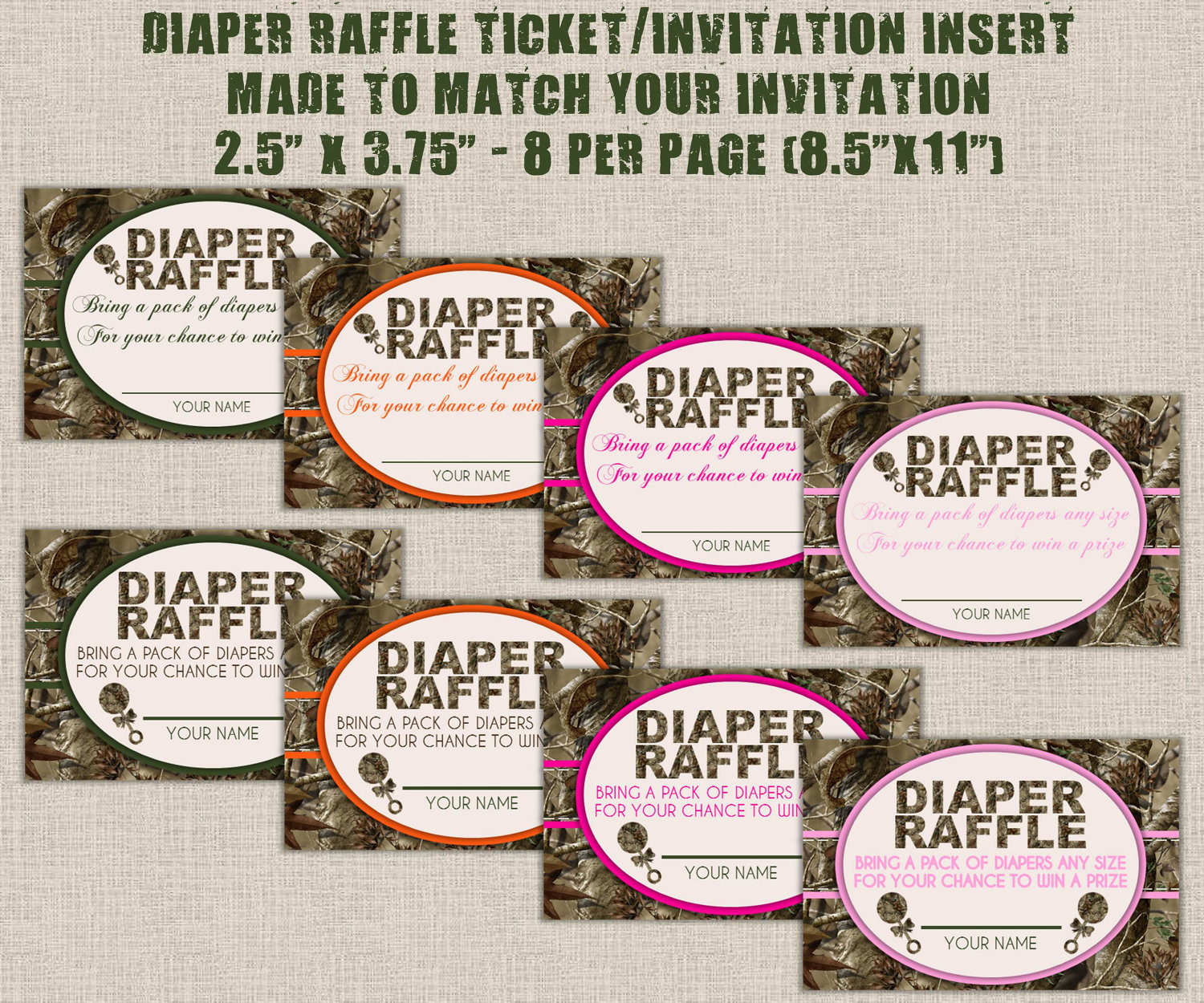 Free Printable Diaper Raffle Tickets Free diaper raffle tickets