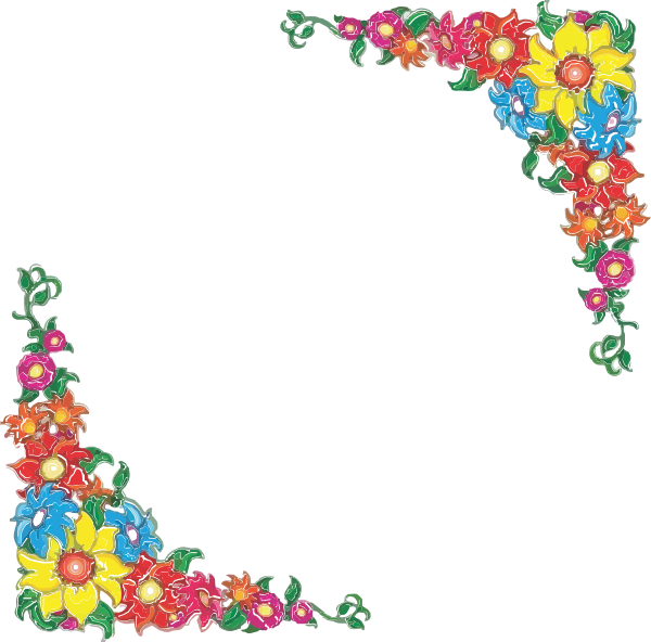 Flower Border Clip Art - vector clip art online ...