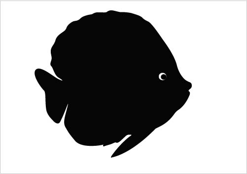 White Fish Silhouette Clipart