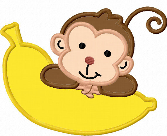 Monkey banana clipart