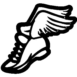 Winged track shoe clipart