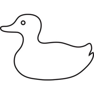 Duck Clipart Image - Outline of a Duck - Polyvore