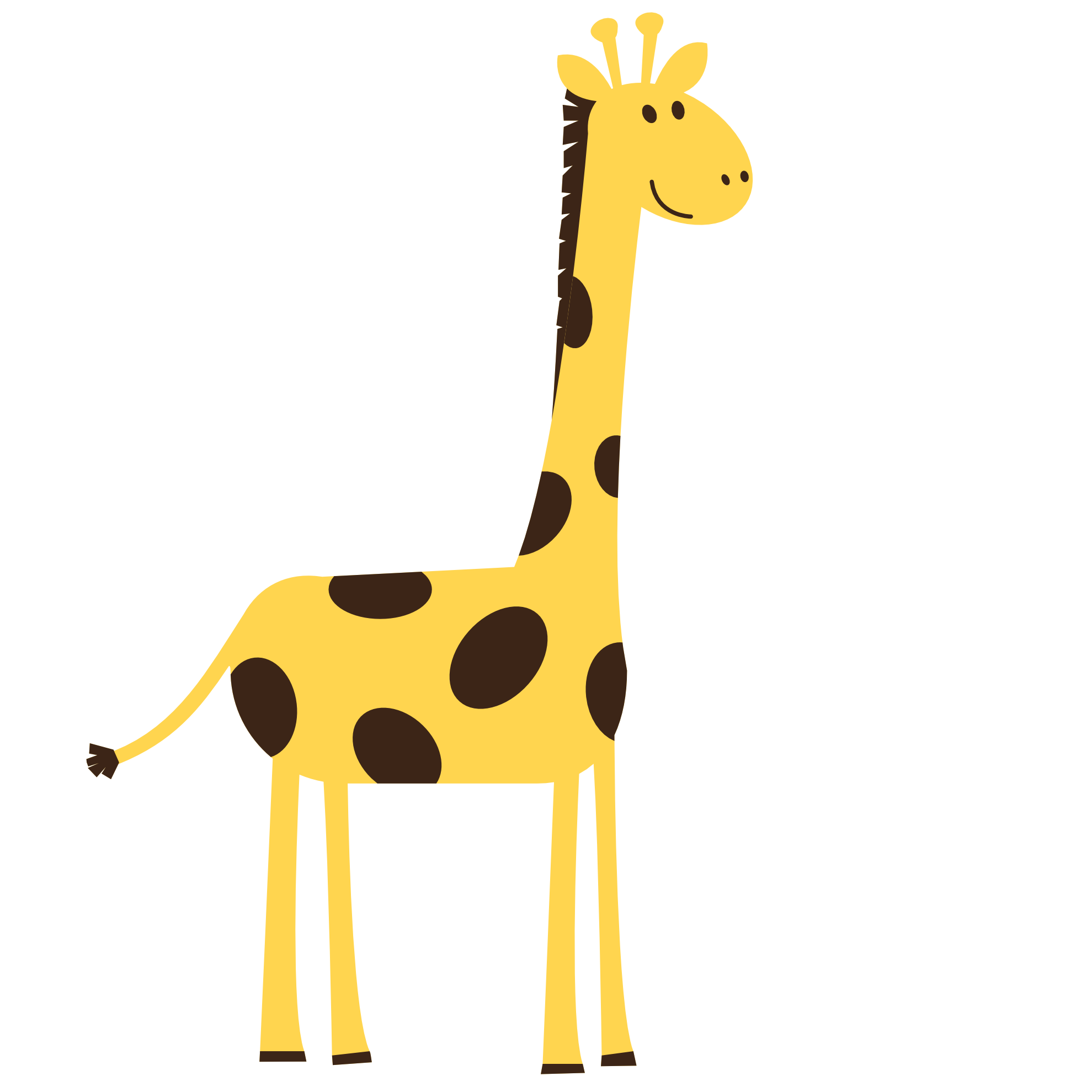 Giraffe Clipart Black And White - Free Clipart Images