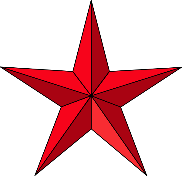 Red Star clip art - vector clip art online, royalty free & public ...