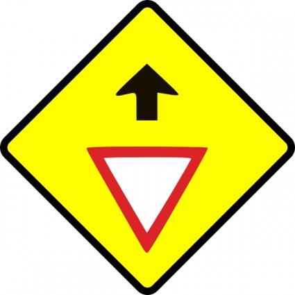 Caution Give Way Sign clip art Free vector in Open office drawing ...