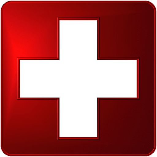 Red cross symbol in red outline clipart image - ipharmd.