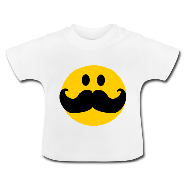 Funny Mustache Smiley face cartoon T-Shirt ID ...