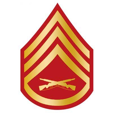 USMC Staff Sergeant Chevrons (Gold Stripes) Decal | Medals of America