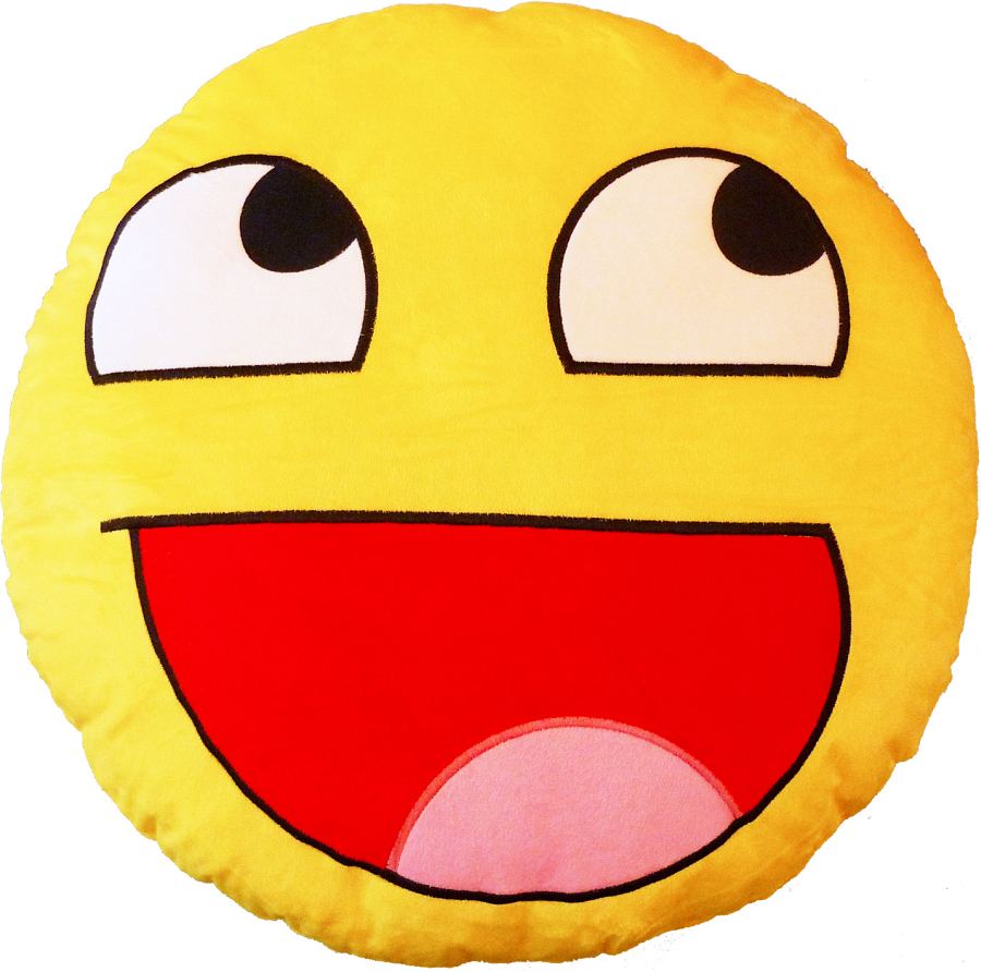 moodrush - XXL Awesome EPIC Face Smiley Pillow Cushion Nerd Shop