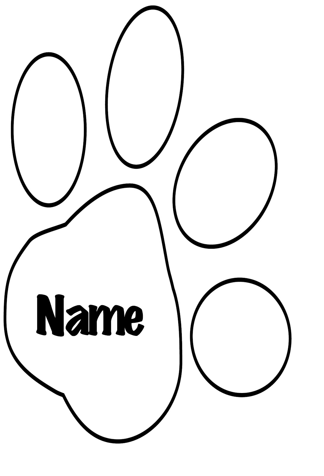 Best Photos of Dog Paw Template - Dog Paw Print Stencil, Paw Print ...