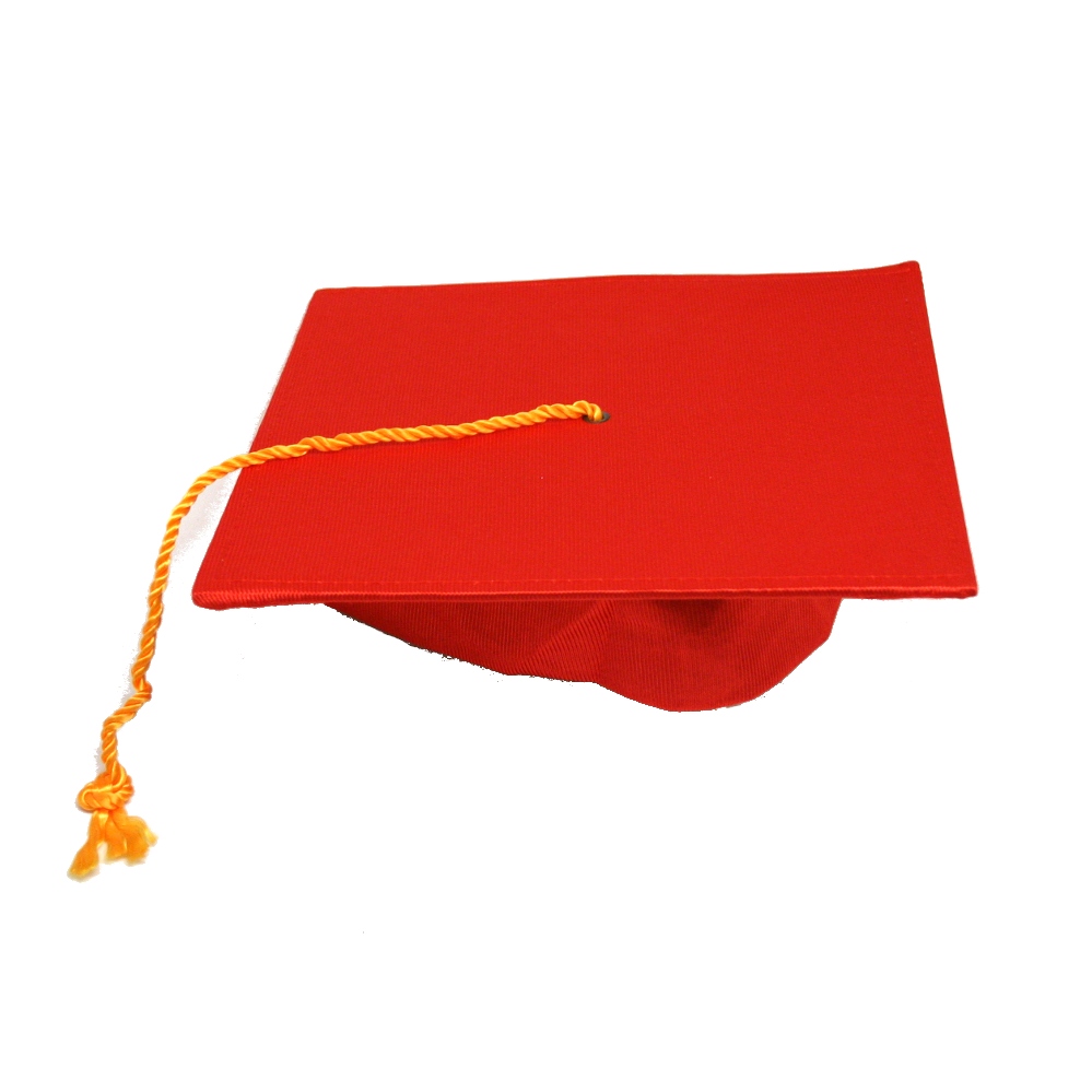 Graduation cap clipart orange
