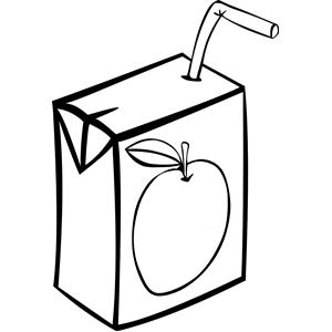Apple Juice Clipart Black And White