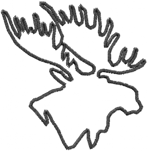 Animals(ATG Freedesigns) Embroidery Design: Moose Outline from ...