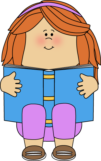 Free clipart child reading book