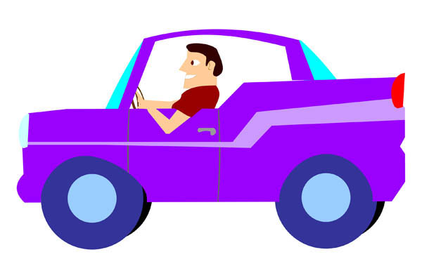 Person Driving Clipart