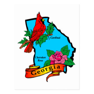 Map Of Georgia Postcards | Zazzle