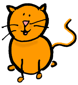 Full Version of Sitting Stick Figure Cat Clipart