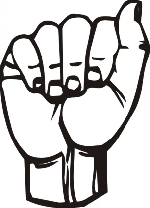 Sign Language A clip art Vector clip art - Free vector for free ...