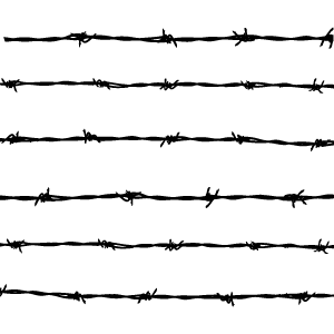 Barb wire fence clipart
