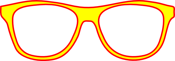 Yellow Glasses Frame Front Clip Art - vector clip art ...