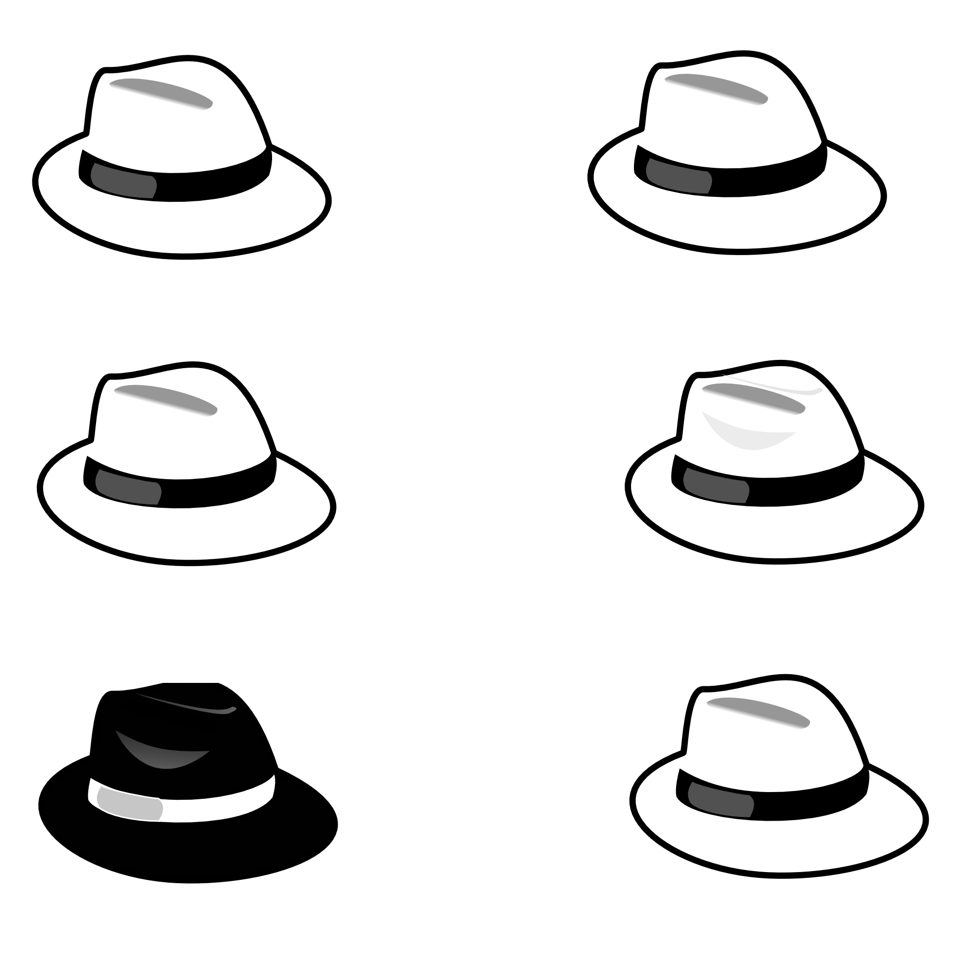 clipart hat black and white - photo #11