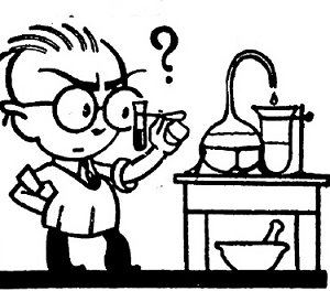 Science class clipart black and white